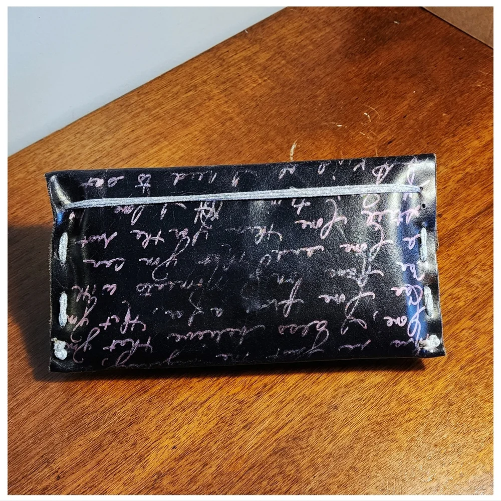 Unique Handwritten Script Clutch - Picture 2 of 3